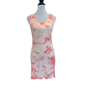 Bobi sleeveless tie dye ribbed tank top cotton model blend dress size medium